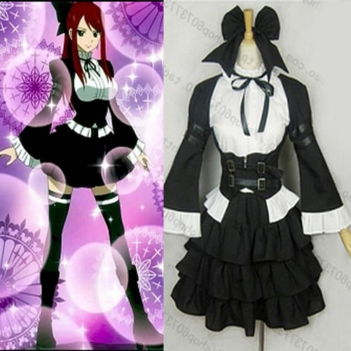 Fairy Tail Cosplay Erza Scarlet Witch Lolita Housemaid Costume For Women