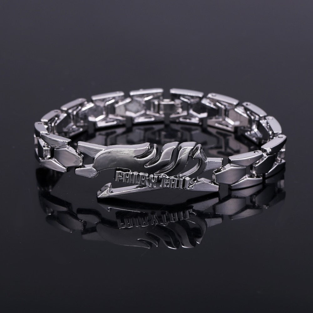 New Arrival Fairy Tail logo silver plated alloy bracelet Cosplay Accessories Metal Bangle