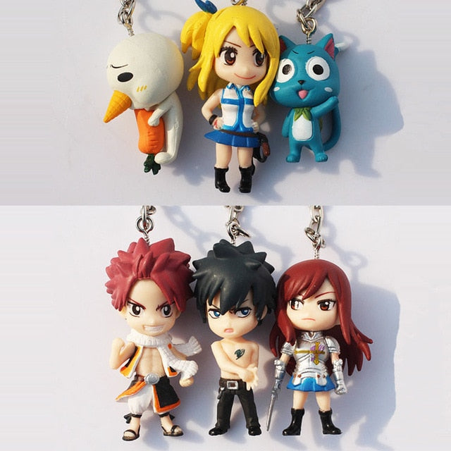 6pcs/lot Fairy Tail Keychain